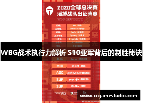 WBG战术执行力解析 S10亚军背后的制胜秘诀 WBG战术执行力解析 S10亚军背后的制胜秘诀